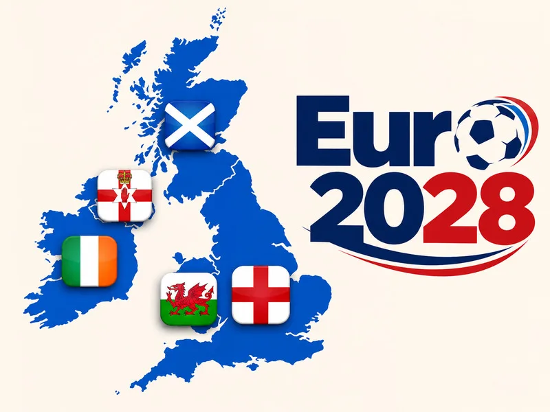 Bốn nước đăng cai EURO 2028 gồm Anh, Scotland, Wales và Ireland