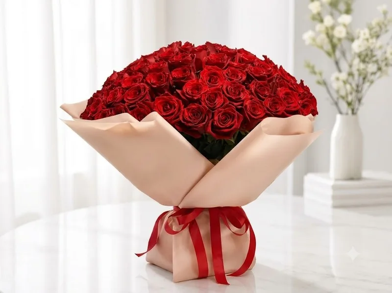 Hoa hồng đỏ thể hiện sự trân trọng và ngưỡng mộ dành cho người nhận