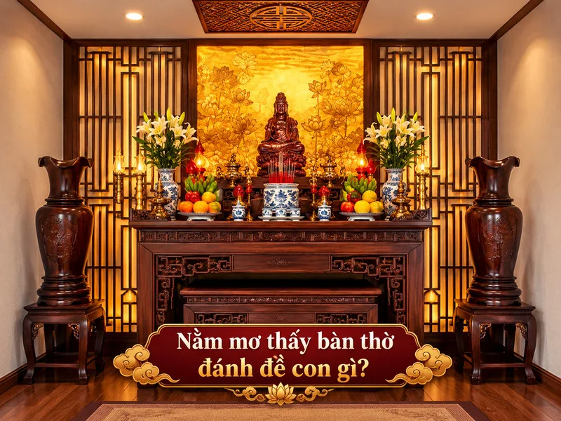 Nằm mơ thấy bàn thờ đánh đề con gì và ý nghĩa theo quan niệm dân gian